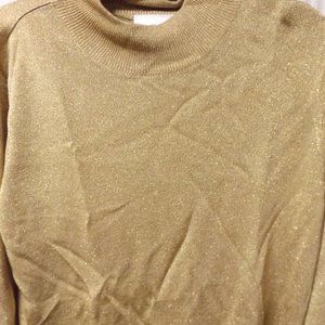 LADIES, SMALL GOLD, LONG SLEEVE SWEATER,
